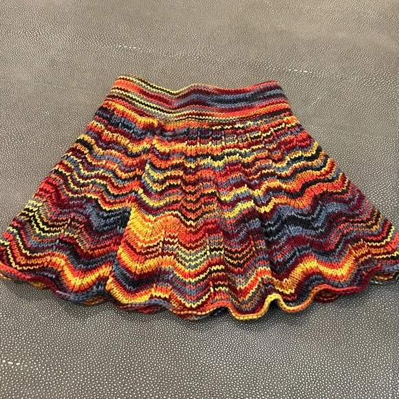 Misha And Puff Colorful Knit Wool Skirt - Picture 1 of 5